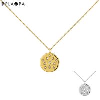 DPLAOPA 925 Sterling Silver Colgante Medalla Topacios Plata Recubierta Rro Chain Necklace 2021 Choker Luxury Jewelry Wholesale