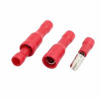 50pcs Red Male Female Bullet Insulated Connector Crimp Terminals Wiring Cable Plug FRD1.25-156 FRD1-156 MPD1.25-156 MPD1-156