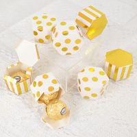 【hot】 10/20Pcs Gold Dot Paper Chocolate Wedding Birthday Favor Baby Shower Decoration Supplies