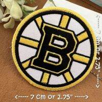 Boston Bruins Team ตัวรีดติดเสื้อ อาร์มรีด อาร์มปัก ตกแต่งเสื้อผ้า หมวก กระเป๋า แจ๊คเก็ตยีนส์ Quote Embroidered Iron on Patch