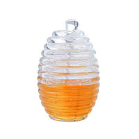 Bee Honey Jar with Stirring Rod Honey Juice Jam Jar Drizzler Dispenser Tool