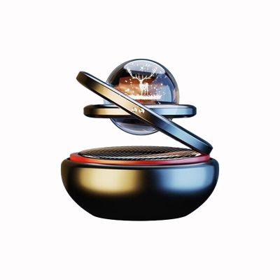 【DT】  hotVehicle Aromatherapy Perfume Solar Double Ring Magnetic Levitation Rotating High-end Light Fragrance Ornament 1PC