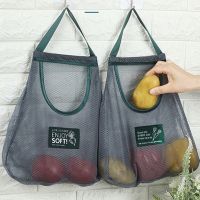 Reusable Hanging Mesh Fruit and Vegetable Storage for Ginger Garlic Potatoes Onions organizador de cocina