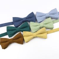 Solid Color Child Bow Tie Polyester Cotton Classic Colorful Navy Green Yellow Butterfly Bowtie For Boys Girls Wedding Party Boys Clothing