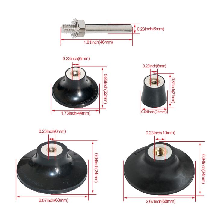 1-2-inch-3-roll-lock-sanding-discs-holder-roll-lock-disc-pad-quick-change-adapter-with-1-4-shank-cleaning-tools