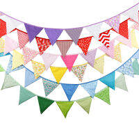 20 + สี 12 Flags - 3.2M ผ้าฝ้ายผ้าแบนเนอร์งานแต่งงานตกแต่ง Bunting วันเกิด Baby Shower Garland เต็นท์ตกแต่ง-zlskjgmcbsb