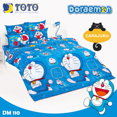 TOTO ชุดผ้าปูที่นอน โดเรม่อน Doraemon DM110 สีฟ้า #โตโต้ ชุดเครื่องนอน 3.5ฟุต 5ฟุต 6ฟุต ผ้าปู ผ้าปูที่นอน ผ้าปูเตียง ผ้านวม โดราเอม่อน โดเรมอน Doremon