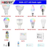 ♘☏ Miboxer 2.4G 4W 5W 6W 9W 12W RGB CCT LED Bulb MR16 GU10 E14 E27 WIFI Smart LED Dimming Light Led Lamp Remote/APP/Voice control