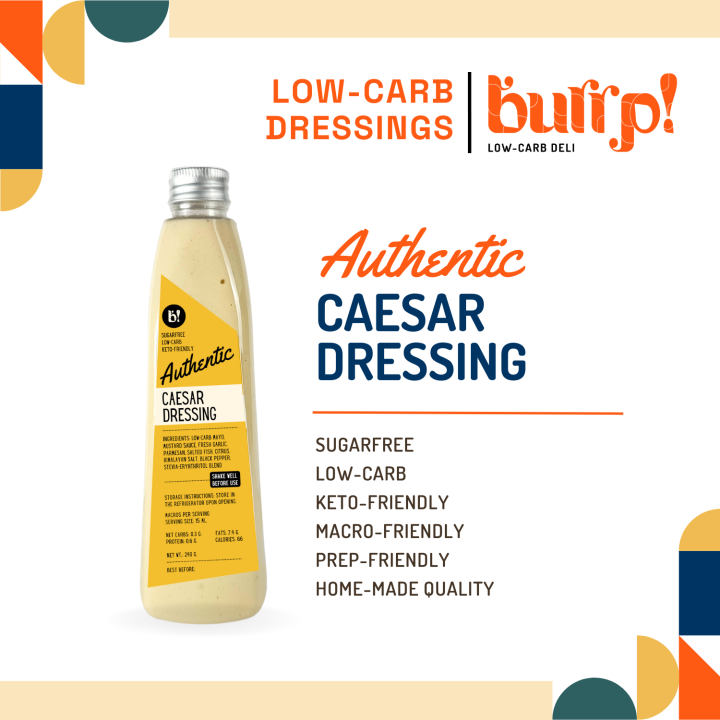 Burrp Authentic Caesar Dressing 350 ml Sugarfree Low Carb Keto Friendly