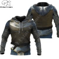 3D Printed Chainmail Knight Medieval Armor Hoodie Harajuku Fashion Hooded Sweatshirt Unisex Casual Jacket Cosplay hoodies