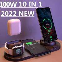 ZZOOI 100W 10 In 1 Fast Wireless Charger  Charging Dock Station For iPhone 13 12 11 Pro XS MAX XR X Apple Watch 7 6 5 AirPods Pro