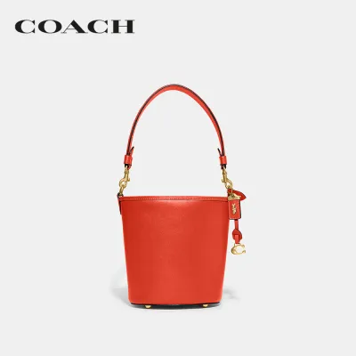COACH กระเป๋าสะพายไหล่ผู้หญิงรุ่น Dakota Bucket Bag 16 สีส้ม CJ827 B4B4D
