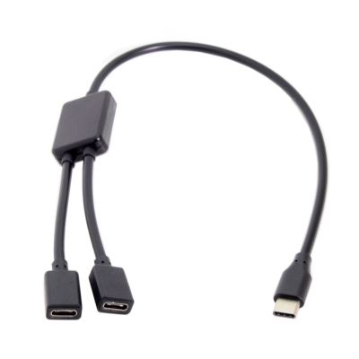 Chaunceybi USB C HUB Type 2 Port Splitter for Computer Tablet Smartphone Charger Powerbanks