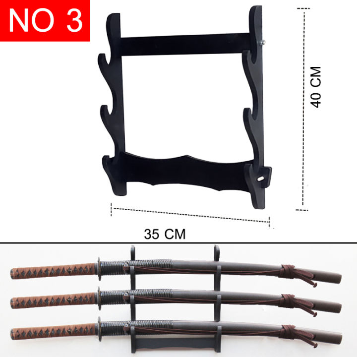 ชั้นวาง-ดาบซามูไร-ญี่ปุ่น-แบบ-ติดผนัง-มีให้เลือก-6-แบบ-wall-mounted-japanese-samurai-sword-display-rack-wood-material-วัสดุไม้-ชั้นเก็บดาบ-ชั้นโชว์ดาบ-ที่เก็บดาบ