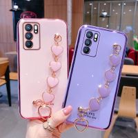 【คุณภาพสูง】เคส OPPO Reno 6 Z 6Z 4Z A16 A95 A54 A15 A15S Reno5 5G A94 A74 Reno 4 Z A92 A52 A53 F7 Reno4 A73 A93 A5S A7 A12 A3S A12e A53 A93 A31 A5 A9 2020 F11 Pro F9 F7 F5 สร้อยข้อมือหัวใจสำหรับเด็กหญิงและสตรี | HY