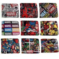 Marvel Wallet Spiderman Super Heroes Anime Mens Wallet Clutch Bag PU Cartoons Men Purse Card Holder Fashion Money Clip Wallet