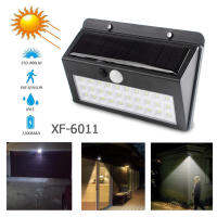 โคมไฟโซล่าเซลล์ ไฟ led ไฟโซล่าเซล ตรวจจับความเคลื่อนไหว Solar sensor walllights ขนาด 30LED ไฟสว่าง ทำงาน 2โหมด