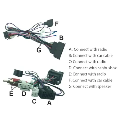 16Pin Car Audio Wiring Harness Audio Power Cord with Canbus Box for Chevrolet Cruze AVEO Malibu TRAX 2009