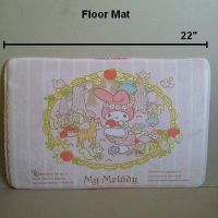 พรมเช็ดเท้า สี่เหลี่ยม ผืนสั้น เนื้อนุ่ม ลาย มายเมโลดี้ mymelody ขนาด 22x15 นิ้ว