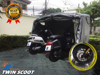 เต็นท์จอดรถมอเตอร์ไซค์ โรงจอดรถสำเร็จรูป CARSBRELLA รุ่น TWIN SCOOT สำหรับจอดรถมอเตอร์ไซค์ขนาดเล็ก(จอดได้2คัน)