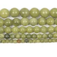 Natural Stone Green Southern Jadee Charm Round Loose Beads For Jewelry Making Needlework Bracelet Diy Strand 4 6 8 10 12 MM