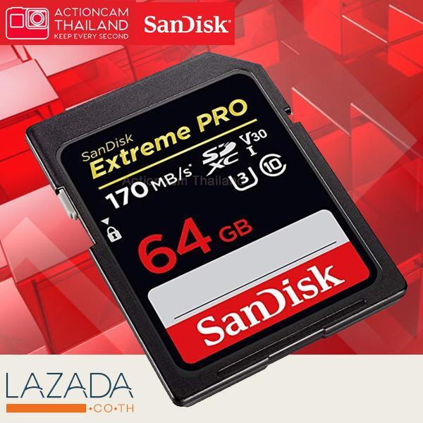sandisk-sd-card-sdxc-รุ่นใหม่-extreme-pro-64gb-speed-อ่าน170mb-s-เขียน-90mb-s-ประกัน-synnex-ตลอดอายุการใช้งาน-sdsdxxy-064g-gn4in-เมมโมรี่-การ์ด-แซนดิส-กล้อง-ถ่ายภาพ-ถ่ายรูป
