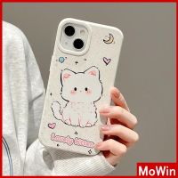 Mowin - เข้ากันได้สำหรับ เคสไอโฟน เคสไอโฟน11 เคส ย่อยสลายได้เป็นมิตรกับสิ่งแวดล้อมฟางข้าวสาลีเรียบสบายเคส นุ่มแมวน่ารักเข้ากันได