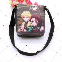 Anime Demon Slayer Cartoon Shoulder Bag Kimetsu No Yaiba Nezuko Kochou Shinobu Childrens Messenger Bag PU Makeup Storage Bag