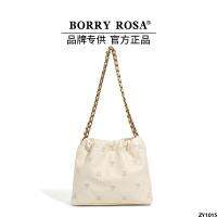 ลายนูนใต้วงแขน 1866 รุ่นใหม่ ROSA หงส์ สะพายไหล่ความจุขนาดใหญ่ Rosa BORRY กระเป๋าเมฆ