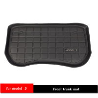 New Model 3 Car Front Trunk Mat For Tesla Model 3  Accessories TPE Upper Trunk Mat Waterproof Lower Trunk Mat