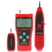 NOYAFA Network Cable Tester High Precision Line Finder Coaxial Line Tester RJ11 RJ45 Wire Length Finder with 1 Remote Adapter