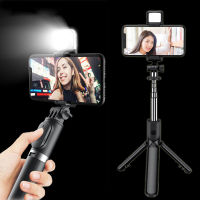 Portable Bluetooth Selfie Stick Phone Holder Retractable Multifunctional 68CM Tripod With Selfie light Wireless Remote Shutter