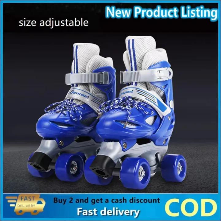 Double Row Adjustable roller skates 4 wheel for kids boys Roller skates