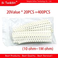 20Value * 20PCS =400PCS 0805 SMD Resistor Kit  1% 1/8W (10 ohm~1M ohm)  component diy samples kit new and original