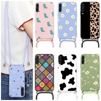 【Enjoy electronic】 Case on For Samsung Galaxy A50 Strap Cord Chain Necklace Lanyard Funda Coque For Samsung A50 A30 S A30S A50S Silicone Back Cover