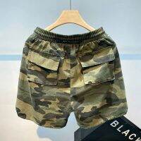 ZHO - Camo Workwear กางเกงขาสั้นผู้ชายฤดูร้อนใหม่หลวม ๆ สบาย ๆ ห้าส่วนกางเกงกีฬาแฟชั่นอเมริกันกลางกางเกง XF-78