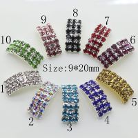 【CW】 10Pcs/Set 20mm Arched Rhinestone Buttons Plated Invited To Wedding Slider Shipping