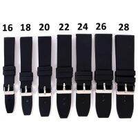 16mm - 28mm Waterproof Solid Soft Silicone Buckle Black Watch Strap Band Replacement Watchband Belt  Watch Accessories 18mm 20mm Straps