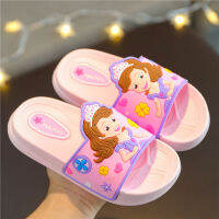 สาวการ์ตูน Princess Flip Flops สำหรับเด็กลื่นรองเท้าแตะรองเท้าแตะเด็กสไลด์รองเท้าแตะใส่สบาย