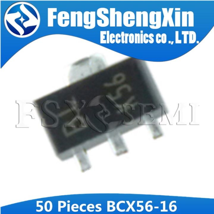 50pcs BCX56-16 SOT-89 BCX56 SOT89 transistor NPN 1A 80V marking: BA BD BH BL transistor