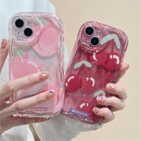 【ส่องแสงอิเล็กทรอนิกส์】เคสสำหรับ Samsung Galaxy J7 J2 Primr G530 S20 FE S21 S22บวก S23 A71เป็นพิเศษปลอกซิลิโคนชมพูอ่อน A72ขอบหยักรูปพีชเชอร์รี่