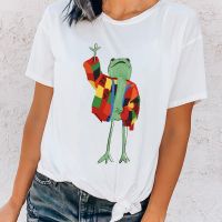 Funny Frog Cartoon Graphic Cute T Shirt Tshirts Anime 90S Tee Shirt Ropa Gildan Spot 100% Cotton