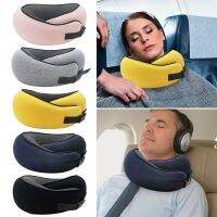 Memory Foam Neck Pillow Cervical Airplane Travel Soft Portable Noon Break U Type Of Pillow Sleep Camping Pillow With Carry Bag