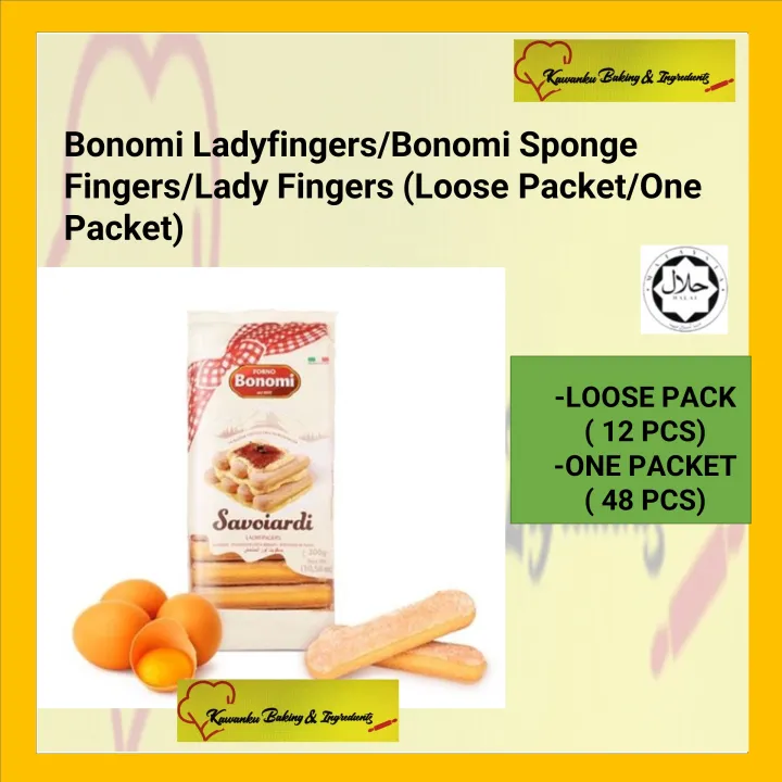 Bonomi Ladyfingers/Bonomi Sponge Fingers/Lady Fingers (Loose Packet/One Packet) Lazada