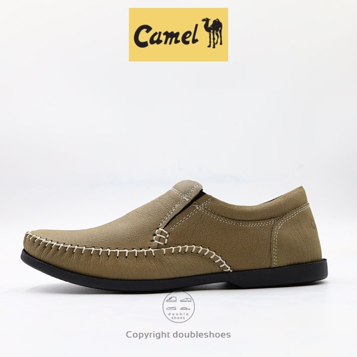 camel-รองเท้าคัทชู-หนังแท้-หนังลายช้าง-พื้นนุ่ม-เย็บพื้น-รุ่น-cm107-ไซส์-40-45