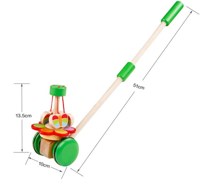 cutehome-รถมือผลัก-รถลากไม้-รูปผีเสื้อ-สำหรับเด็กวัยหัดเดิน-ของเล่นเด็ก-ของเล่นไม้-ของเล่นรถเข็น-รถลากสัตว์ของเล่น-ของเล่นเสริมพัฒนาการ-animal-push-and-pull