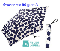 พร้อมส่ง wpc.ร่มพับได้ กันUV น้ำหนักเบาเพียง 90 กรัม รุ่น Ultra-lightweight [Air-Light]Eye Heart You Mini Slim  Cute Popular (Blue)