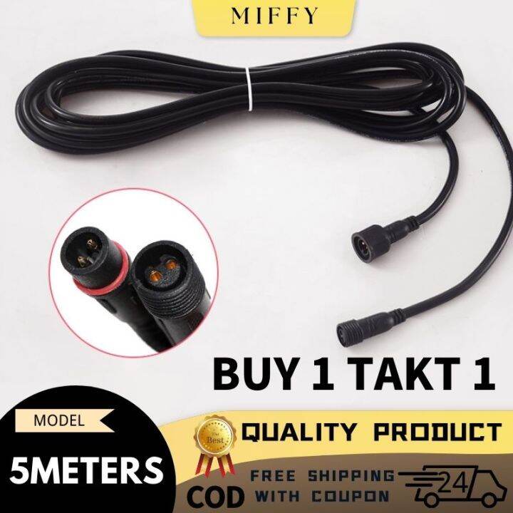 【Buy 1 Take 1 】Solar Light Cable Double Core Cable 5 Meter Extension