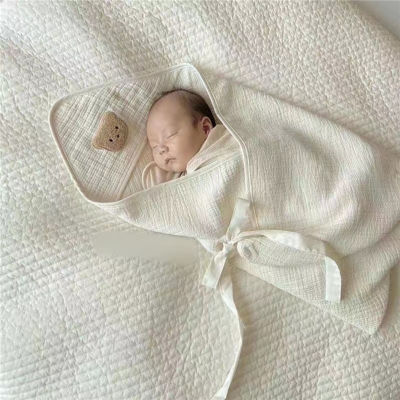 Muslin Swaddle Baby Plaid Envelope สำหรับทารกแรกเกิด New Born ถุงนอนผ้าฝ้ายผ้าห่มและผ้าอ้อมเด็กอุปกรณ์เสริม Comforter