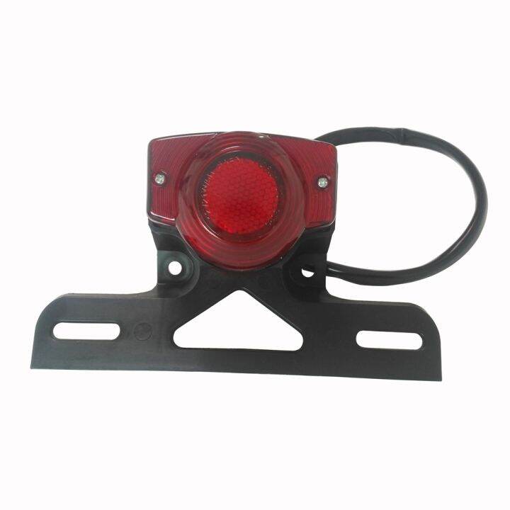 12 Volt Motorcycle Red Rear Tail Light Lights Brake Stop Lamp License